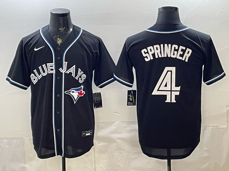 Men 2026 Toronto Blue Jays #4 Springer black Game Nike MLB Jersey 0526002